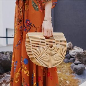 Bamboo satchel bag